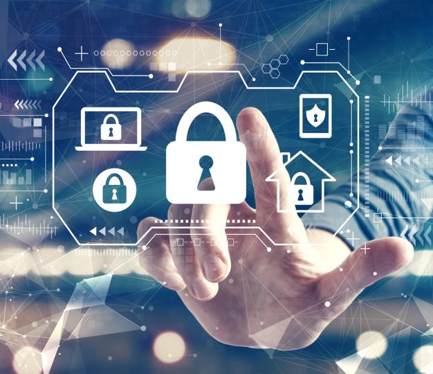 illustration of cybersecurity, lock